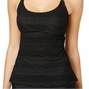 Island Escape Sky Crochet Strappy Tankini Top Wome